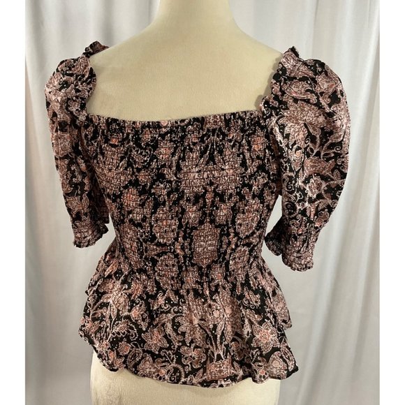 BB Dakota Steve Madden  Floral Puff Sleeve Top  Size: Medium - Picture 3 of 8